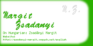 margit zsadanyi business card