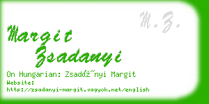 margit zsadanyi business card